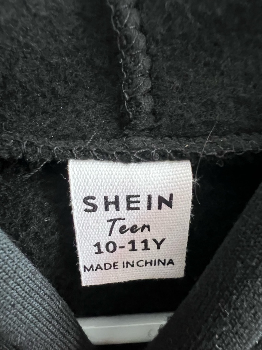 SHEIN Teen Oversized Black Hoodie - Picture 3 of 3